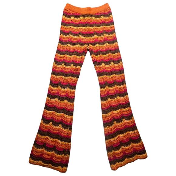 Y2K Cotton On Crochet Flared Pants Size Small - Picture 3 of 4